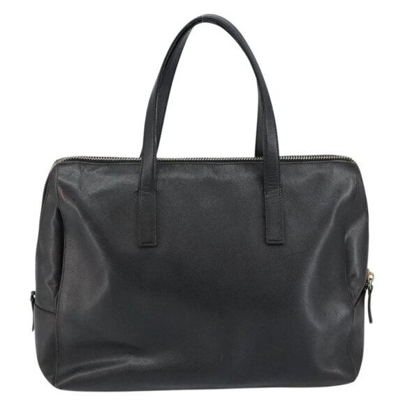 PRADA Hand Bag Safiano leather Black Gold Auth - Picture 2 of 16